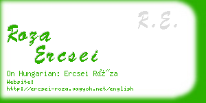 roza ercsei business card